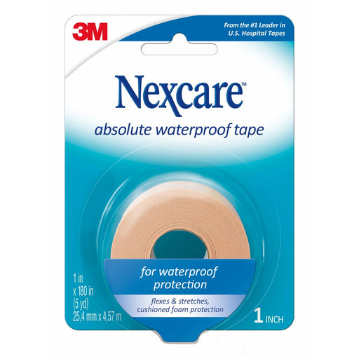 Nexcare Nexcare Hospital Tape, Cushions, Absolute Waterproof, 1 Inch First Aid White Smoke