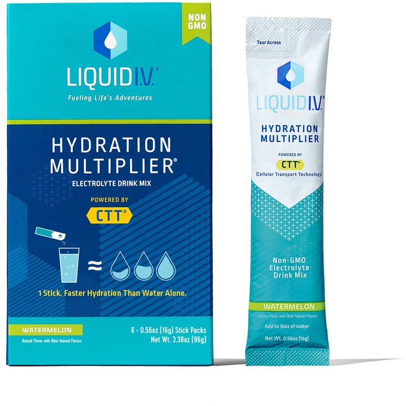Liquid I.V. Liquid I.V. Hydration Multiplier, Electrolyte Drink Mix Powder Packets, Watermelon - 6 Count Beverages White Smoke
