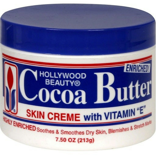 Hollywood Beauty Hollywood Beauty Cocoa Butter Skin Cream with Vitamin E (7.5 oz) Health & Beauty White Smoke