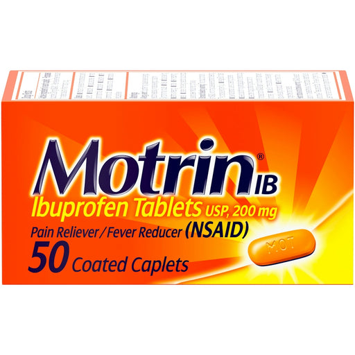 Motrin Motrin IB Pain Reliever/Fever Reducer, 200 Mg, Coated Caplets Health & Beauty Orange Red