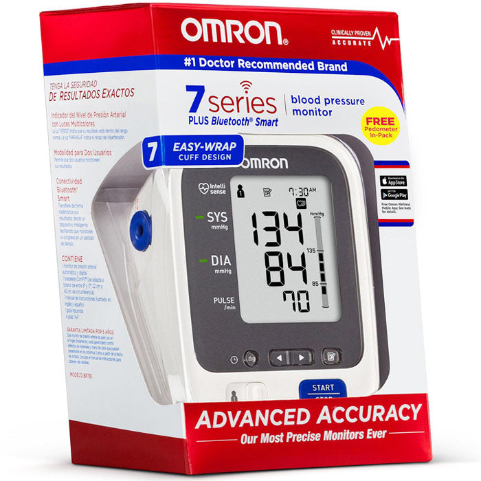 Omron Omron 7 Series Wireless Upper Arm Blood Pressure Monitor Blood Pressure Monitors White Smoke
