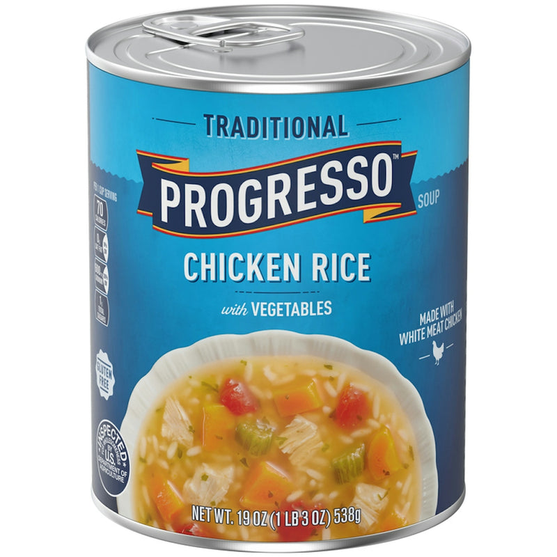 Progresso Progresso Traditional Chicken Rice Soup With Vegetables, 19 Ounce Soups & Broths Gray