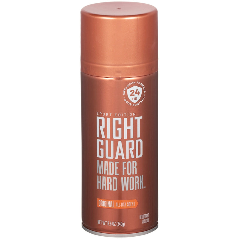 Right Guard Right Guard Deodorant Aerosol, Original All Day Scent 8.5 Oz Deodorant Saddle Brown