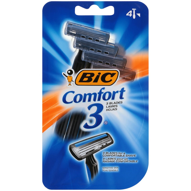 BiC BiC Bi C Comfort 3 3 Blades Razors Shaving & Grooming Midnight Blue