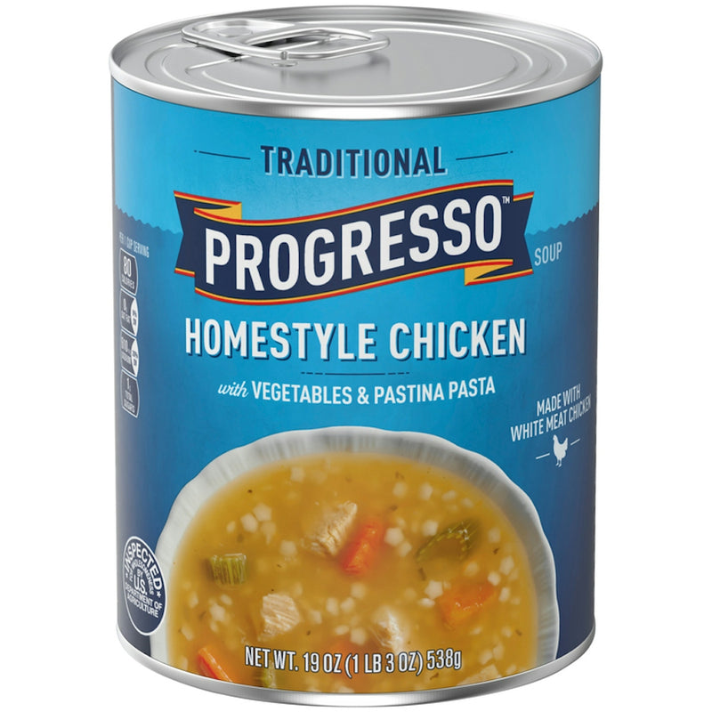 Progresso Progresso Traditional Homestyle Chicken Soup Vegetables Pearl Pasta 3-19 Oz Cans Soups & Broths White Smoke