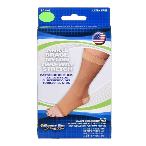 Sport Aid Sport Aid Ankle Brace Nylon Slip On Med Wall Jacks & Braces Light Gray
