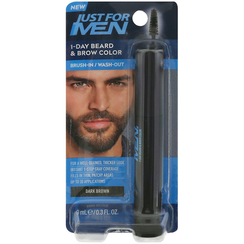 Just For Men Just For Men Dark Brown 1-Day Beard & Brow Color, 0.3 Fl Oz Hair Color Dark Slate Gray
