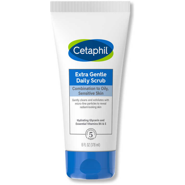 Cetaphil Cetaphil Gentle Exfoliating Facial Cleanser Daily Scrub 6 Fl Oz SkinCare Steel Blue