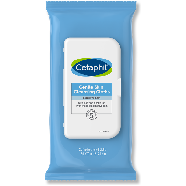 Cetaphil Cetaphil Gentle Skin Cleansing Cloths 25 Count for Dry Sensitive Skin 16.0 Makeup Removers Cornflower Blue