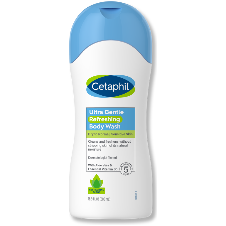 Cetaphil Cetaphil Ultra Gentle Body Wash, Refreshing Scent - 16.9 fl oz Body Wash Steel Blue
