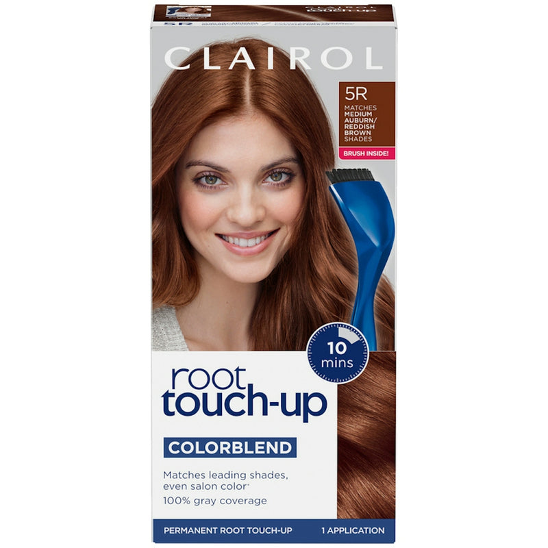 Clairol Clairol Root Touch-Up Permanent Color Creme, Matches Medium Auburn/Reddish Brown Shades 5R Hair Color White Smoke