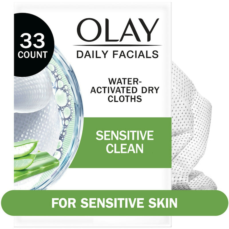 Olay Olay Daily Facials Sensitive Clean Water Activated Dry Cloths Facial Cleanser White Smoke