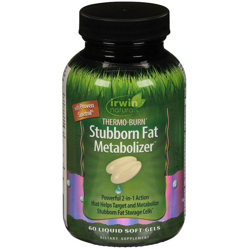 Irwin Naturals Irwin Naturals Thermo Burn Stubborn Fat Metabolizer 60 Liquid Softgel Vitamins & Supplements Black