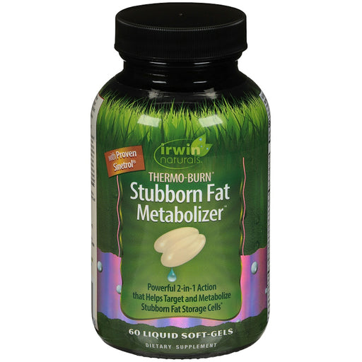 Irwin Naturals Irwin Naturals Thermo Burn Stubborn Fat Metabolizer 60 Liquid Softgel Vitamins & Supplements Black