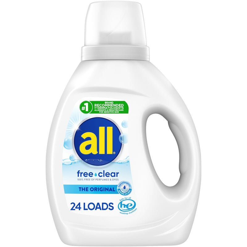 all all Free Clear The Original Detergent, 24 Loads, 36 Fl Oz Laundry Detergent White Smoke