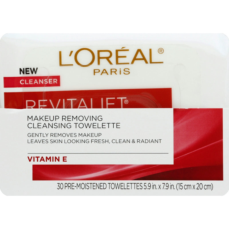 L'Oreal L'Oreal Paris RevitaLift Radiant Smoothing Wet Facial Cleansing Towelettes Health & Beauty Lavender