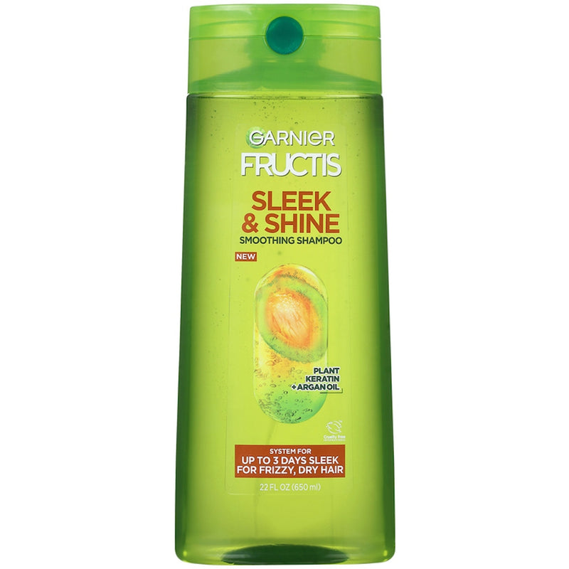 Fructis Fructis Garnier Sleek & Shine Shampoo For Frizzy, Dry, Unmanageable Hair - 22 Fl Oz Shampoo Yellow Green