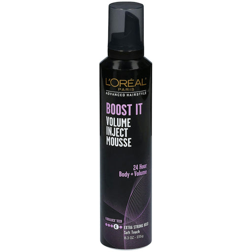 L'Oreal L'Oreal Paris Advanced Hairstyle Boost It Volume Inject Mousse - 8.3 oz Hair Care Black