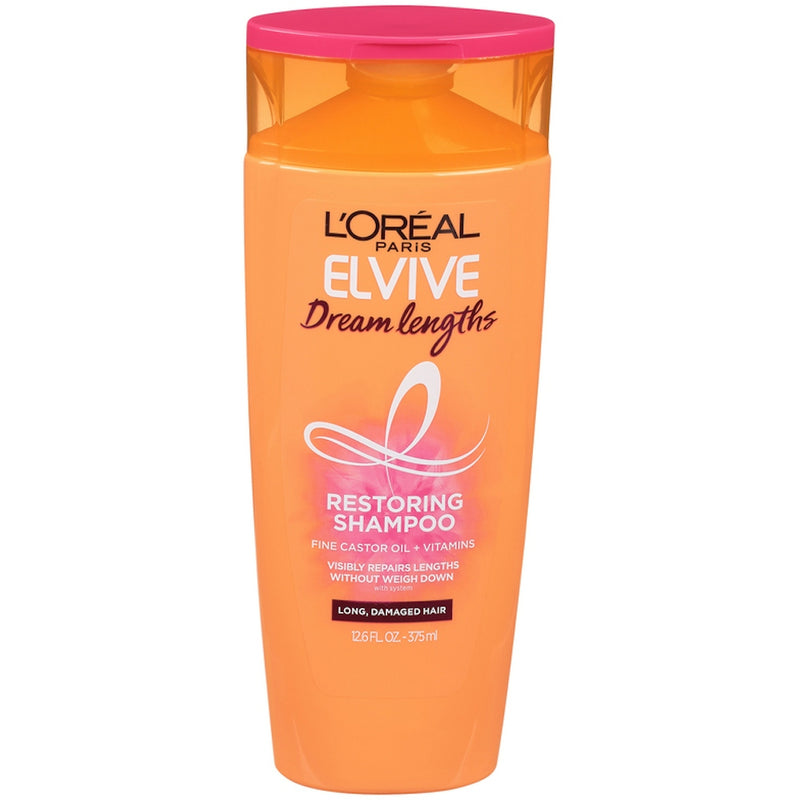 L'Oreal L'Oreal Paris Elvive Dream Lengths Restoring Shampoo For Long Damaged Hair, 12.6 Fl Oz Shampoo Sandy Brown