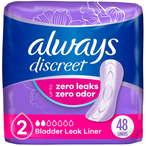 Always Discreet Always Discreet Regular Length Incontinence Liners Very Light Incontinence Aids Midnight Blue