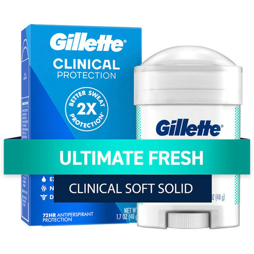 Gillette Gillette Clinical Soft Solid Antiperspirant & Deodorant Ultimate Fresh 1.7 oz Deodorant White Smoke