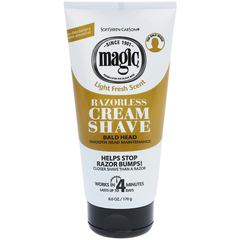Magic Magic Razorless Cream Shave, Hair Removal Cream for Men, Regular Strength – 6 oz Shaving & Grooming White Smoke