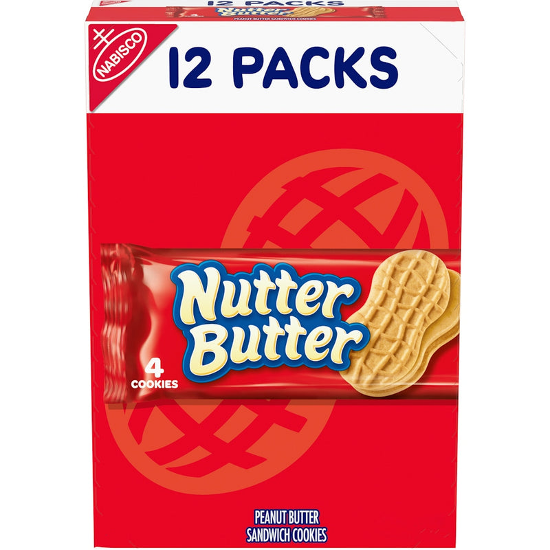 Nutter Butter Nutter Butter Peanut Sandwich Cookies Snack Packs Cookies Red