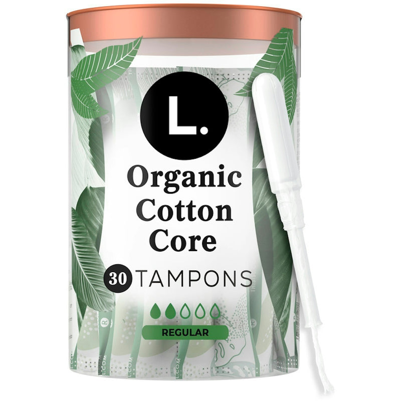 L. L. Organic Cotton Tampons, Regular Absorbency, 30 Count Tampons White Smoke