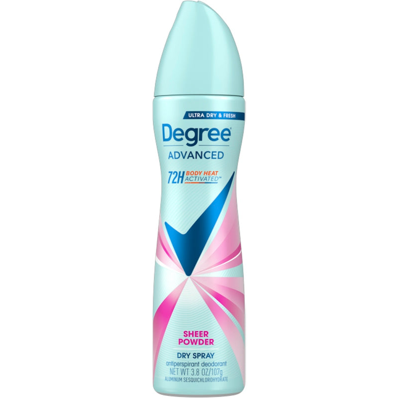 Degree Degree Antiperspirant Deodorant, Sheer Powder, Dry Spray 3.8 Oz Deodorant Powder Blue