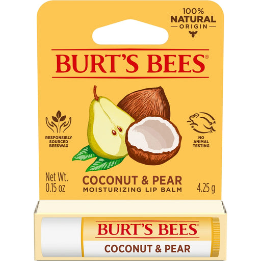Burt's Bees Burt's Bees Coconut And Pear Lip Balm Blister Box - 0.15oz Lip Balms & Treatments Sandy Brown