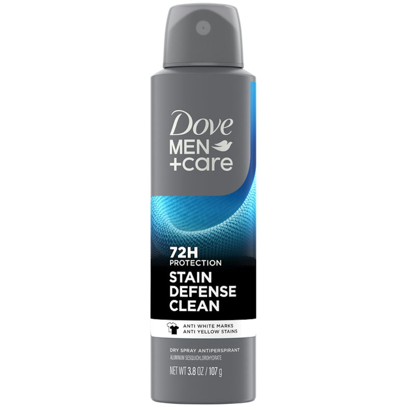 Dove Dove Men Care Stain Defense Clean 72H Dry Spray Antiperspirant Deodorant, 3.8 Oz Deodorant Dim Gray