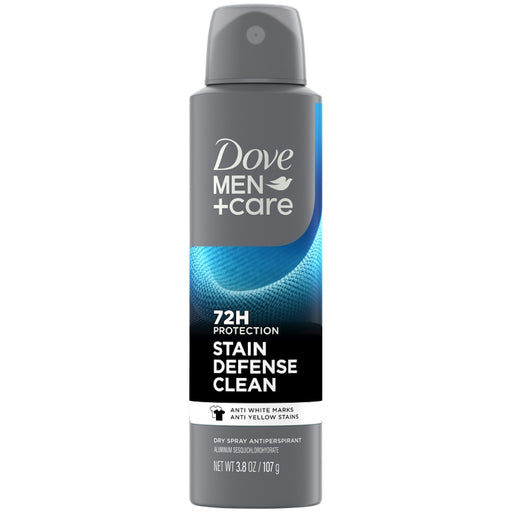 Dove Dove Men Care Stain Defense Clean 72H Dry Spray Antiperspirant Deodorant, 3.8 Oz Deodorant Dim Gray