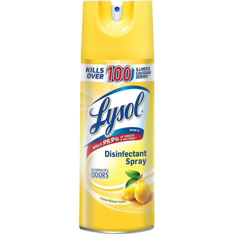 Lysol Lysol Disinfectant Spray, Antibacterial & Antiviral Spray, Lemon Breeze – 12.5 oz Household Disinfectants Sandy Brown
