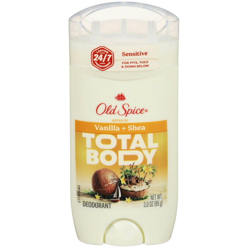 Old Spice Old Spice Whole Body Deodorant Aluminum Free Vanilla Shea Butter 3 oz Deodorant Antique White