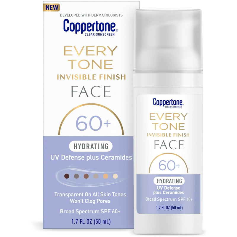 Coppertone Coppertone Sunscreen, Hydrating, Broad Spectrum Spf 60+ 1.7 Fl Oz Sunscreen White Smoke
