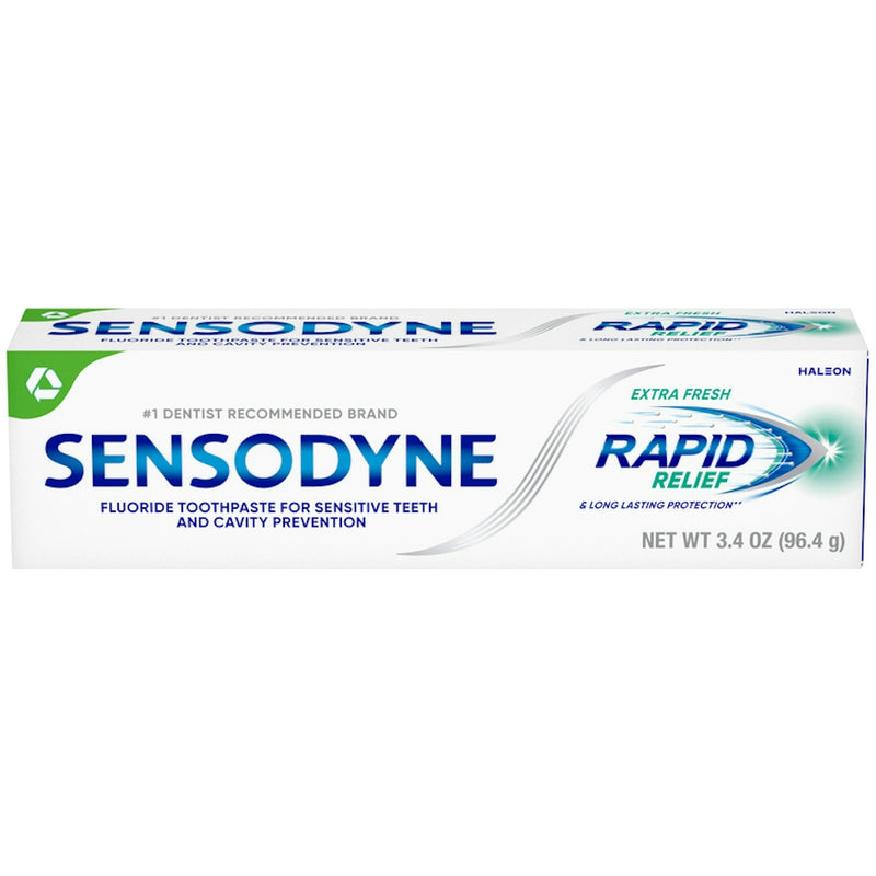 Sensodyne Sensodyne Rapid Relief Fluoride Extra Fresh Toothpaste - 3.4 Ounce Toothpaste White Smoke