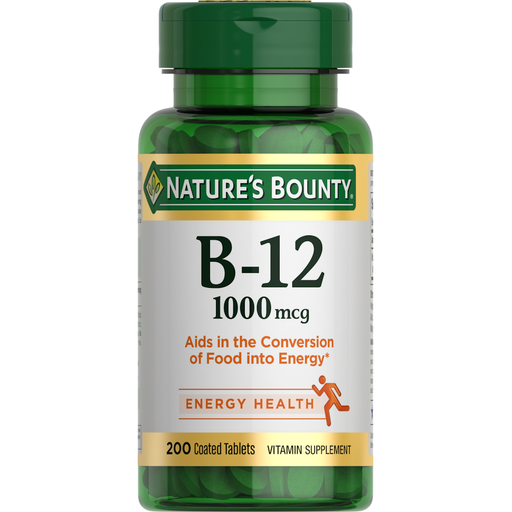 Nature's Bounty Nature's Bounty Vitamin B-12 1000 Mcg, Supports Energy Metabolism 200 Coated Tablets Vitamins & Supplements White Smoke