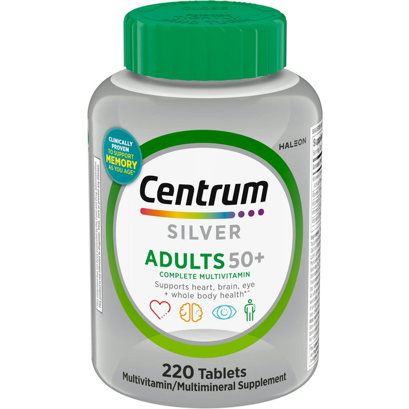 Centrum Centrum Silver Adults 50 + Multivitamin Tablets 220 Ct Vitamins & Supplements White Smoke