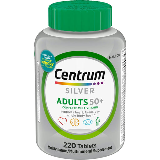 Centrum Centrum Silver Adults 50 + Multivitamin Tablets 220 Ct Vitamins & Supplements White Smoke