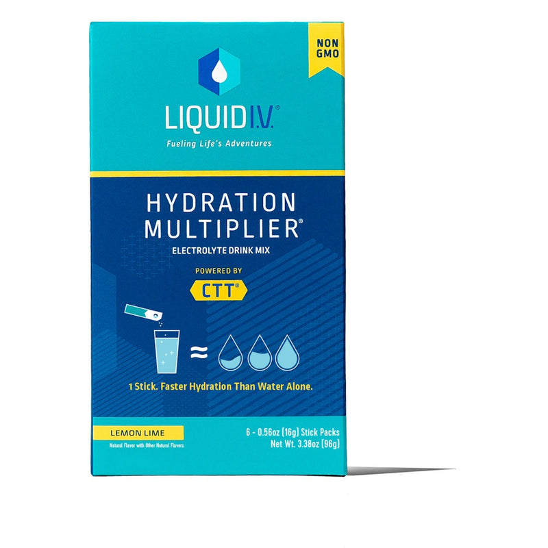 Liquid I.V. Liquid I.V. Hydration Multiplier, Electrolyte Drink Mix Powder, Lemon Lime - 6 Individual Packets Beverages White Smoke