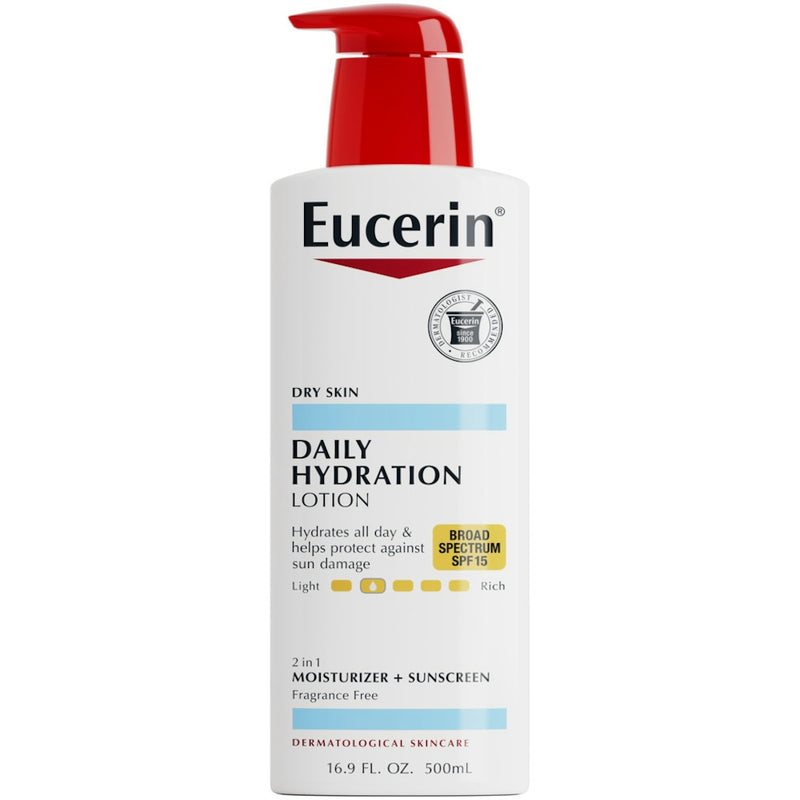 Eucerin Eucerin Daily Hydration Broad Spectrum SPF 15 Body Lotion Unscented - 16.9 Fl Oz Body Lotion Lavender