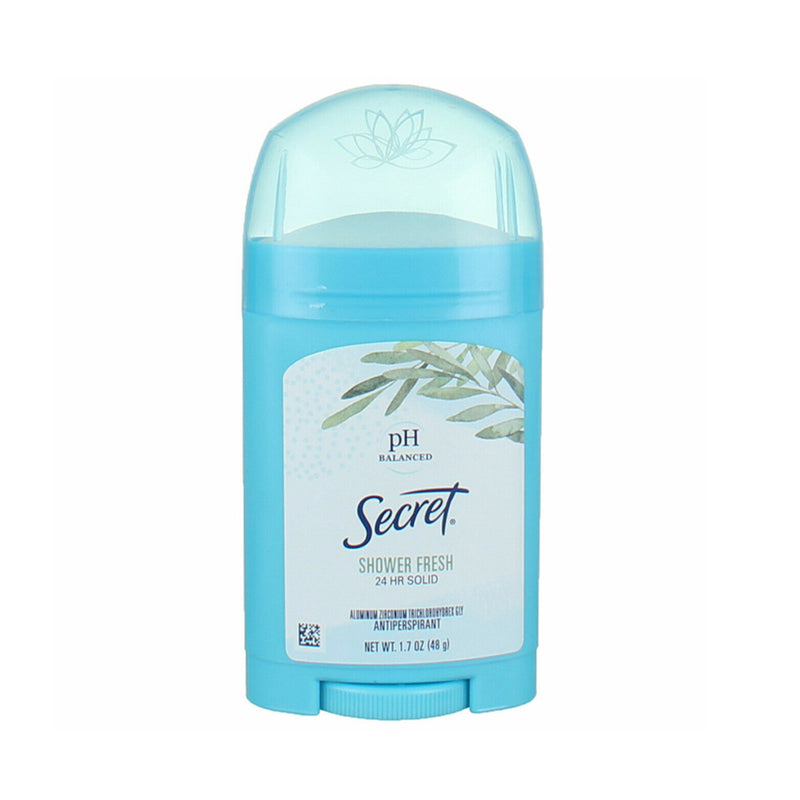 Secret Secret Wide Solid Antiperspirant And Deodorant, Shower Fresh, 1.7 Oz Deodorant Powder Blue