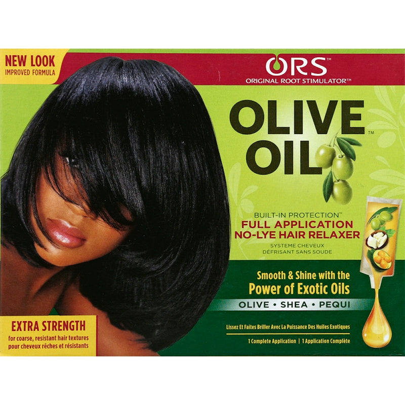 ORS ORS Olive Oil Built In Protection No Lye Extra Strength Hair Relaxer Kit Hair Care Black