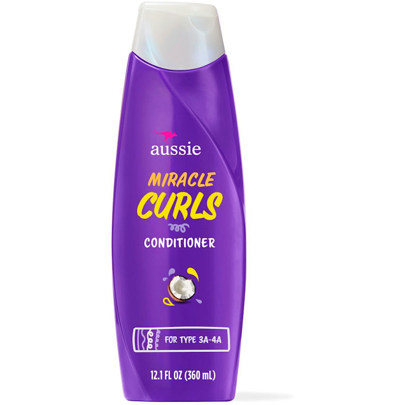 Aussie Aussie Paraben-Free Miracle Curls Conditioner With Coconut & Jojoba Oil For Curly Hair - 12.1 Fl Oz Conditioners White Smoke