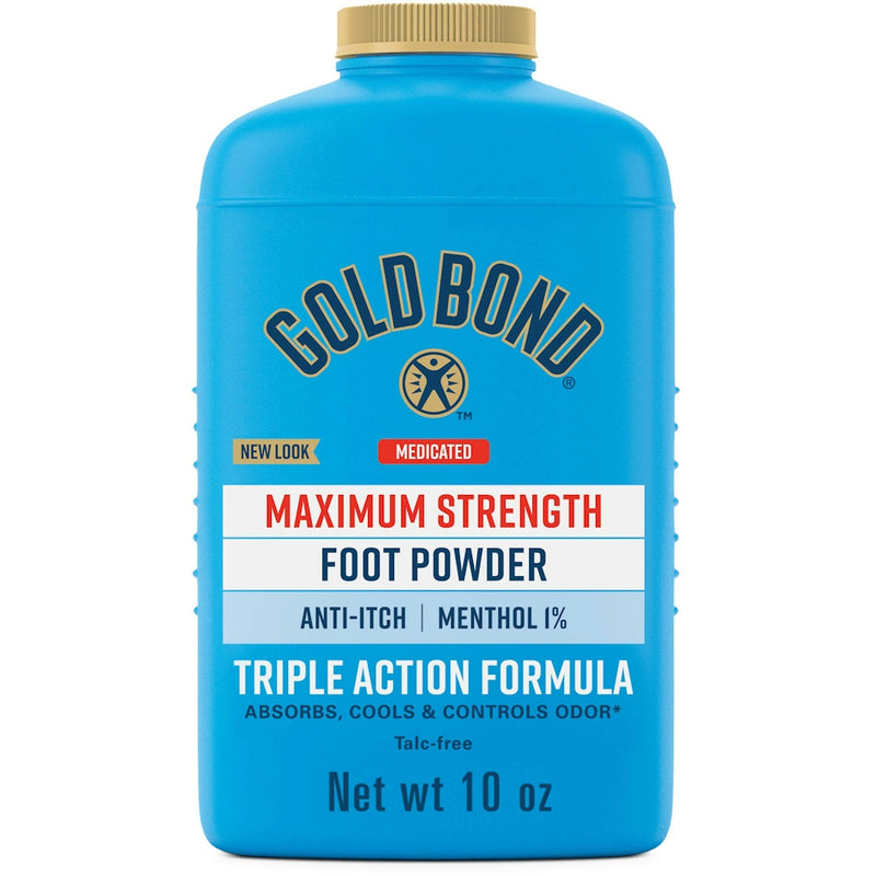 Gold Bond Gold Bond Foot Powder, Maximum Strength, Medicated 10 Oz Foot Care Dodger Blue