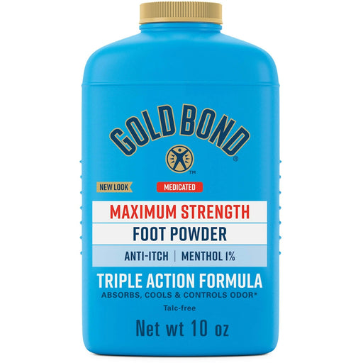 Gold Bond Gold Bond Foot Powder, Maximum Strength, Medicated 10 Oz Foot Care Dodger Blue