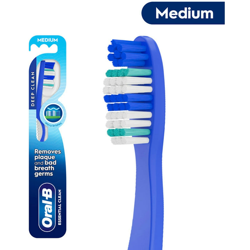 Oral-B Oral-B Healthy Clean Medium Toothbrush - Trial Size Toothbrushes White Smoke