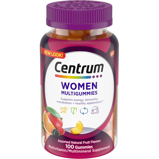 Centrum Centrum® MultiGummies Women – Assorted Natural Fruit Flavors Vitamins & Supplements White Smoke