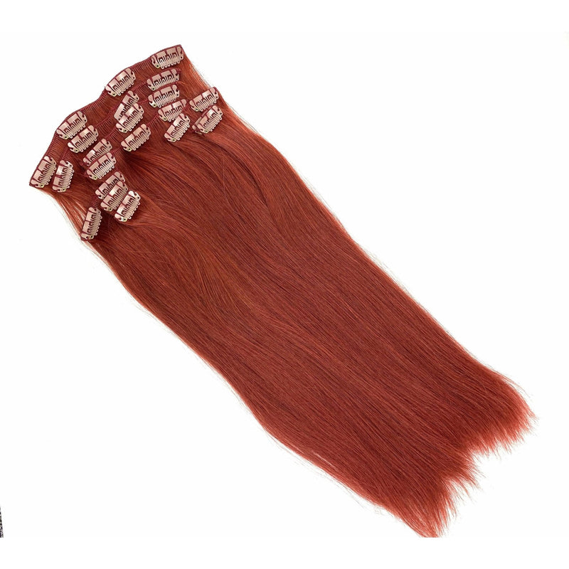 VIP Extensions VIP Clip Extensions / Silky Straight 18" - ClipeX System Hair Extension White Smoke Silky Straight / 18" / 32 - Red Wine