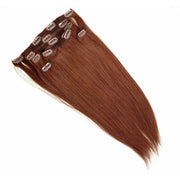 VIP Extensions VIP Clip Extensions / Silky Straight 18" - ClipeX System Hair Extension White Smoke Silky Straight / 18" / 33 - Dark Auburn